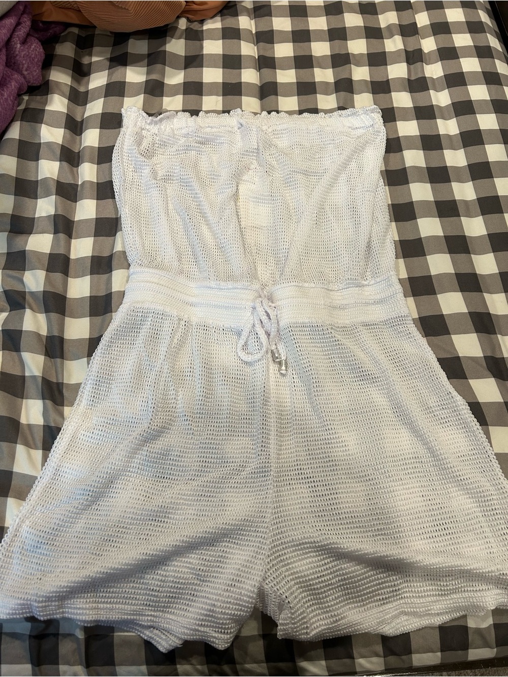 Dotti Crochet Strapless Romper